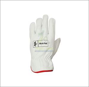 ถุงมือขับรถหนังวัวขนาด XL ถุงมือป้องกันการลื่นเพื่อความปลอดภัยถุงมือก่อสร้างป้องกันการกระแทกที่แขนมือ - Product Image 2