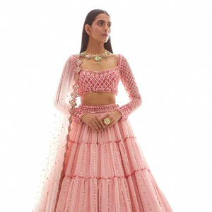 Stylish Beautiful Stylish lehenga <b>top</b> Dress with beautiful applique work for Party/ Wedding =2020 - Product Image 1