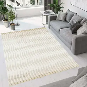 Ruang tamu lorong ruang makan desain gelombang karpet Modern karpet Area bordir karpet kustom sutra bambu simpul tangan untuk dijual