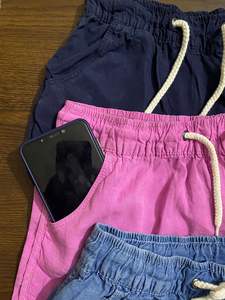 ชุดเดรสกางเกงขาสั้นผ้าฝ้าย100% เอวยางยืดสำหรับเด็กผู้หญิงชุดเดรสใส่ฤดูร้อนใส่สบายกำหนดเองได้สีพื้นไซส์ใหญ่พิเศษสไตล์ลำลอง - Product Image 4