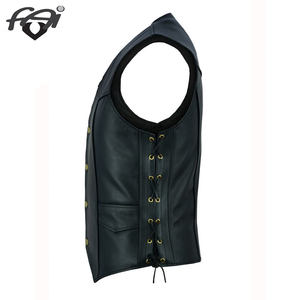 Gilet homme en cuir pour moto, veste coupe-vent, sans manches, pour personnes d'âge moyen et âgées Hiver Personnalisés - Product Image 3