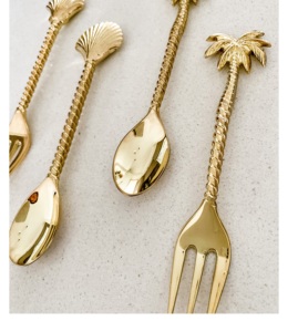 Cuillère en laiton de haute qualité, 10 pièces, meilleur poli pour la vaisselle de restaurant, cuillère en laiton de décoration pour vente personnalisée - Product Image 5