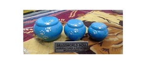 Odyssey Bleu PET Cremaion Urne Style Américain Laiton Fournitures Funéraires - Product Image 5