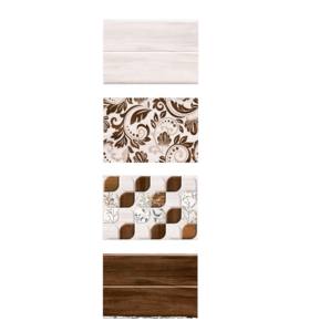 Vente en gros Carrelage intérieur en céramique à jet d'encre 3D émaillé brillant brun 300x450mm - Product Image 1