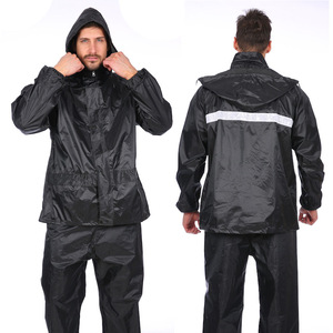 Chaqueta Impermeable de PVC 100%, Traje de Lluvia Unisex, Impermeable para Motocicleta con Cinta Reflectante, Personalizable OEM - Product Image 2