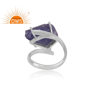 Electroformed Tanzanite Gemstone Prong <b>Set</b> <b>Ring</b> Jewelry Fine <b>Silver</b> Boho Sterling <b>Silver</b> <b>Ring</b> Jewelry Wholesaler - Product Image 4