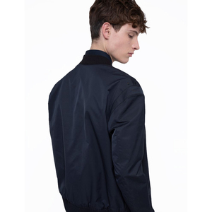 Chaqueta Bomber de Invierno para Hombre, con Logotipo Personalizado, Delgada, de Piel de Oveja Negra, con Cierre de Cremallera, Elegante, Casual, para Exteriores, Ecológica - Product Image 2