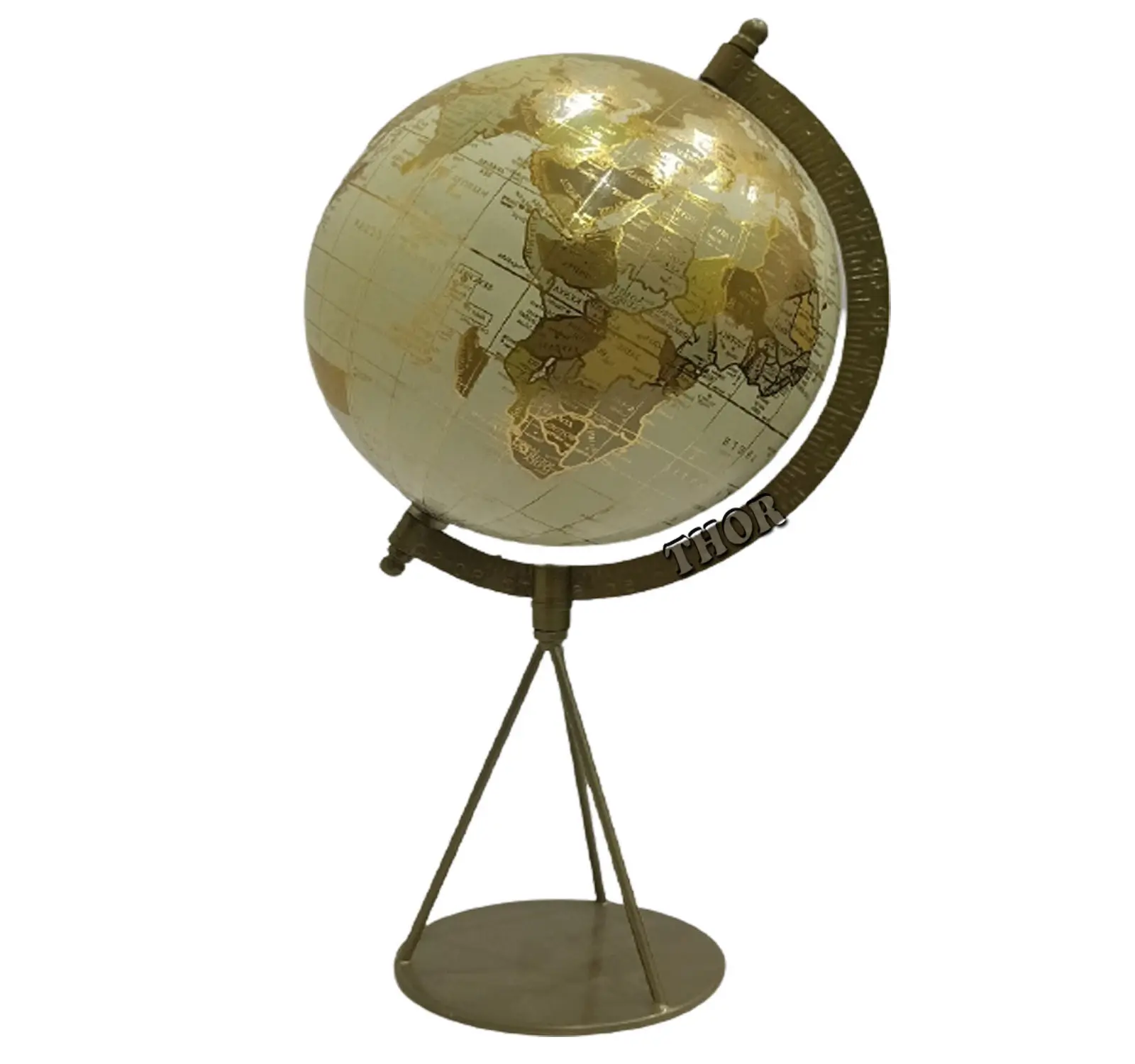 Bildungs welt MAP Reise zubehör Messing Tisch kugel Display ~ Modern Rotated World Globe Schule Dekoration Desktop Globe