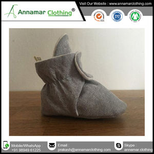 100% coton biologique bébé chaussettes polaire à l'intérieur à l'extérieur antidérapant fond souple enfant en bas âge nouveau-né chaussure à lacets bébé chaussons - Product Image 5