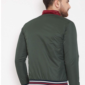 <b>Men's</b> Stylish Hooded Collar Puffer Jacket Custom Logo Zipper Closure New Design Rib Styled Sleeves Winter <b>Padded</b> High Street - Product Image 4