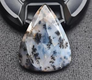 Flor de ágata dendrítica, Gema suelta, cabujón - Product Image 1