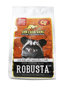 OEM, ODM, etiqueta privada "Golden Weasel"-Grano de café de origen Robusta Premium/Café molido-Tostado medio, marca HucaFood - Product Image 3