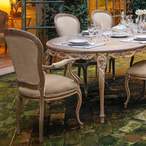สินค้าที่ดีที่สุดหรูหราสไตล์ฝรั่งเศสชุดห้องรับประทานอาหารโต๊ะและเก้าอี้เฟอร์นิเจอร์ไม้ที่ทำจากไม้เนื้อแข็งบ้านเฟอร์นิเจอร์ในร่ม - Product Image 2