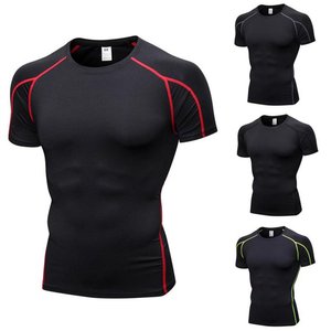 Camiseta deportiva de compresión para hombre, Tops de manga corta, medias de secado rápido, camisas de compresión para atletas y moldeadores de cuerpo informales - Product Image 6