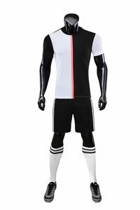 Ensemble de maillots de football américain à rayures rouges et noires 100% polyester impression par sublimation personnalisée respirant antibactérien séchage rapide - Product Image 3