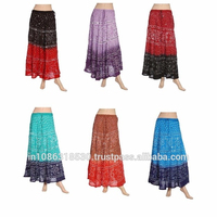 Jupe longue bandeau indienne à paillettes, vêtement de travail, style bohémien, danse du ventre, hanche, Hippie, foulard