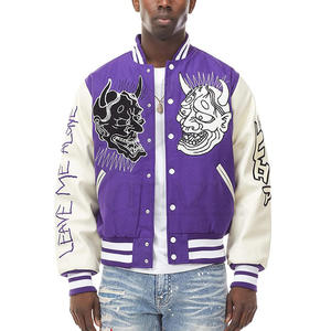 Mode d'usine du fabricant OEM vestes en toile Letterman universitaire personnalisées et chaudes pour hommes avec broderie en chenille pour l'hiver - Product Image 3