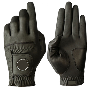 Gants de golf pour hommes en cuir véritable Cabretta de haute qualité, antidérapants, pleine couleur, résistants aux intempéries, nouveau style, doux pour les mains adultes - Product Image 1