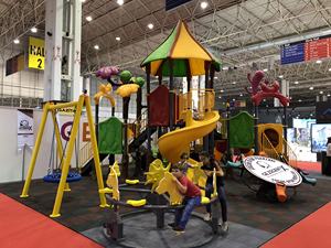 ชุดสนามเด็กเล่นสำหรับเด็กพร้อมสไลด์ PE อุปกรณ์สนามเด็กเล่นก่อนเข้าโรงเรียน - Product Image 6