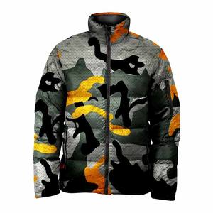 Chaquetas acolchadas de invierno personalizadas para hombre, cuello alto fino con diseño de impresión por sublimación OEM, estilo de camuflaje de invierno a la venta - Product Image 3