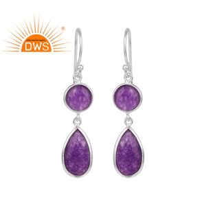 Boucles d'oreilles en argent fin pour femme, ensemble de lunette de soleil, Aventurine, pierre précieuse - Product Image 1