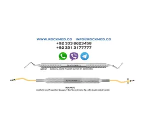 Dental ästhetik-und Proportion messgeräte, T-Bar-Spitze und Inline-Spitze mit doppelseitigem Griff ROCKMED Industries