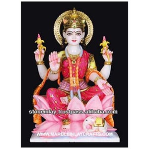 Estatua Laxmi Mata de mármol indio puro Color hermoso - Product Image 1