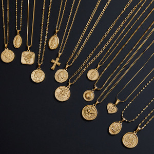 Collar vintage de monedas griegas para mujer, joyería de moda de oro, venta al por mayor - Product Image 3