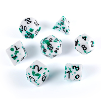 Vampir D & D zar seti düzensiz sprey yeşil nokta kan çokyüzlü RPG masa oyunu zar zindanlar ve ejderhalar zar 7 Set