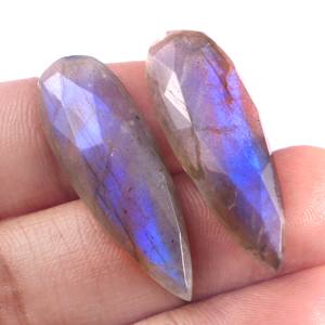 Gema de pera facetada suelta, labradorita Natural, Rosa cortada, precio al por mayor - Product Image 6