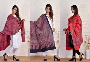 Collection Automne Bloc De Coton Imprimé Ajrakh Dupatta Designer Étoles Traditionnelles En Gros Gujarati Traditionnel Dupatta - Product Image 6
