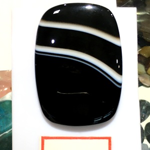 Cabochon d'agate à bandes naturelles de haute qualité forme carrée fabrication de bijoux en pierres précieuses en vrac certifiée sans trou prix de gros - Product Image 1