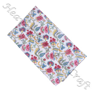 Hermosa tela de algodón puro 100% estampado de bloque de mano Floral indio hermosas mujeres Niñas Ropa-camisas tela para confección de vestidos - Product Image 3