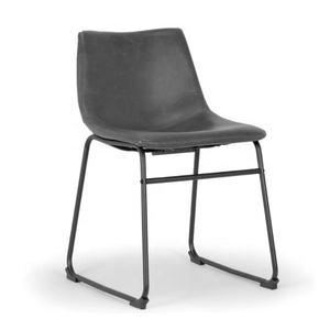 เก้าอี้ทานอาหารหนัง PU แบบเป็นมิตรต่อสิ่งแวดล้อมดีไซน์ทันสมัยเก้าอี้ทานอาหารพร้อมขาโลหะบ้านสำนักงานบ้านเฟอร์นิเจอร์ร้านอาหารและคาเฟ่ - Product Image 1