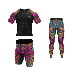 Conjunto de compresión de alta calidad para hombre, ropa deportiva de secado rápido, traje deportivo de poliéster para entrenamiento, 6 piezas - Product Image 2