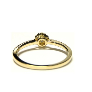 Chine Vente en gros Bijouterie fine Conception OEM 18k Or jaune massif Haute qualité Diamant véritable Pave Bagues de fiançailles pour femmes - Product Image 3