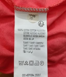 T-shirts à manches courtes pour filles, imprimés sur le devant, décontractés, en coton, col rond, vêtements tricotés teints en pièce, surplus de marques originales - Product Image 5