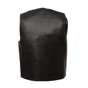 Chaleco de cuero auténtico para motorista, para hombre - Product Image 4