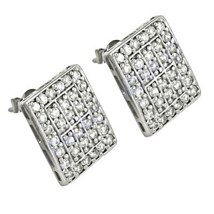 Cubic Zircon <b>Silver</b> <b>Earring</b> 925 Sterling Trendy 925 <b>Silver</b> <b>Stud</b> <b>Earrings</b> for Parties and Gifts - Product Image 2