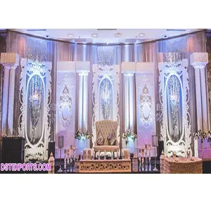 アジアの白いテーマクリスチャンの結婚式のステージ夢のような恋人の結婚式のステージの装飾帝国のローマのテーマの結婚式のステージの装飾