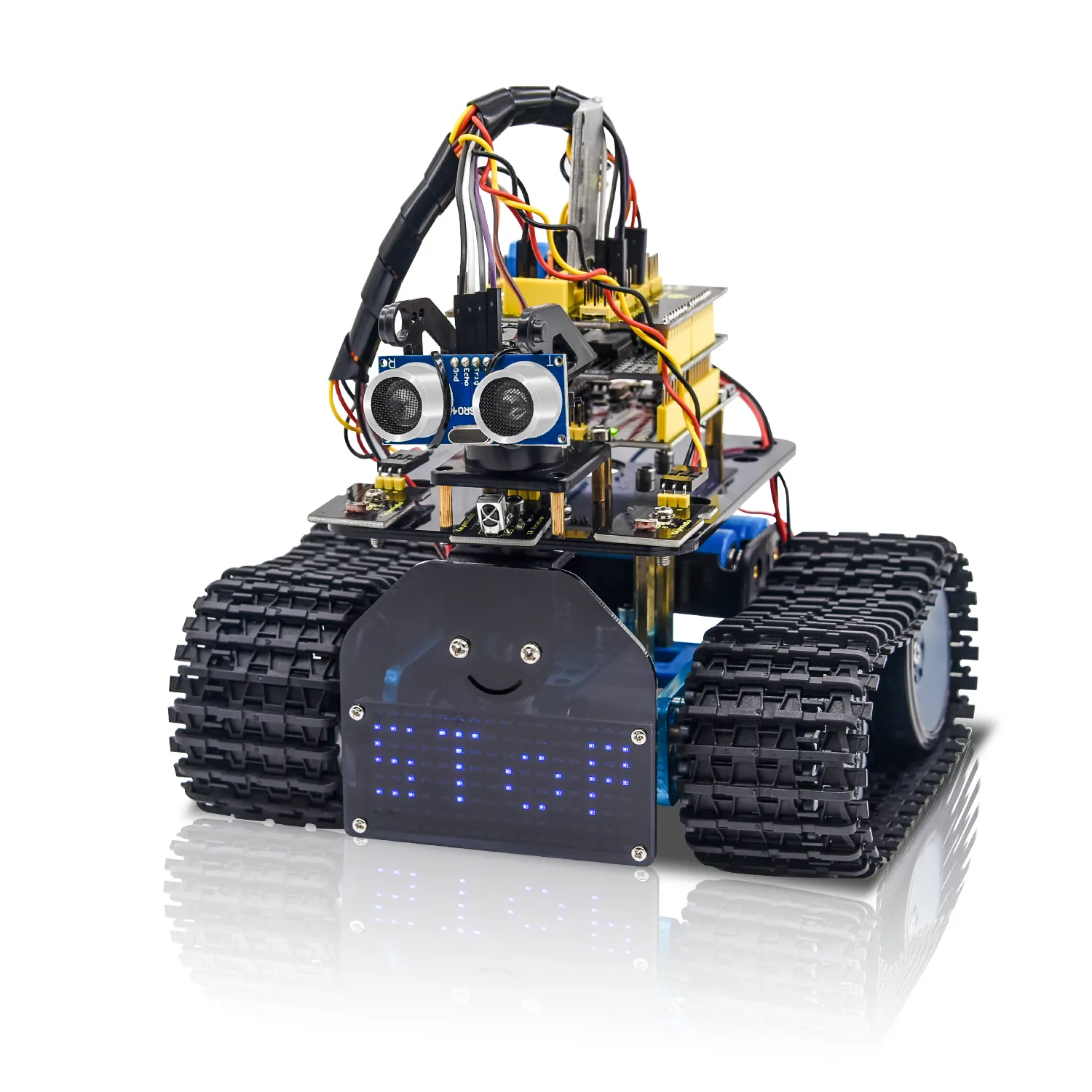 Keyestudio-Mini tanque V2.0, Kit de coche inteligente, BT, kit de Robot stem, para Arduino, OEM