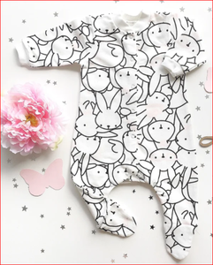 Arroz 100% Organic ottotton Aby THES lothes omper con ooot y mano Fo ababy irirl t fforsible - Product Image 2