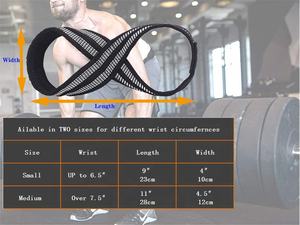 Custom Logo Neoprene Deadlift Weight Lifting Straps Figure 8 <b>Wrist</b> <b>Wrap</b> <b>Gym</b> Workout Training Powerlifting Pull Bands - Product Image 4