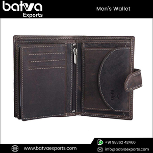 Handmade Vintage da chính hãng người đàn ông của ví Chất lượng cao kinh doanh 9 khe cắm thẻ 2 ảnh ID ngắn <span class=keywords><strong>RFID</strong></span> chặn cao-công SuấT - Product Image 5