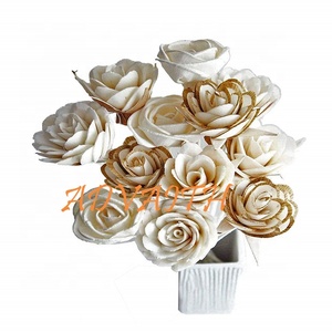 ADVAITH - Difusor de Aromas Hecho a Mano con Flores de Sola y Varillas de Ratán, Ramo Natural de Bengala Occidental para Bodas, Día de la Madre, Día de San Valentín - Product Image 2