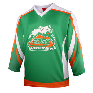 Conjunto de Jersey de hockey sobre hielo de equipo personalizado de alta calidad OEM nombre ropa deportiva en blanco para adultos impresión por sublimación - Product Image 1