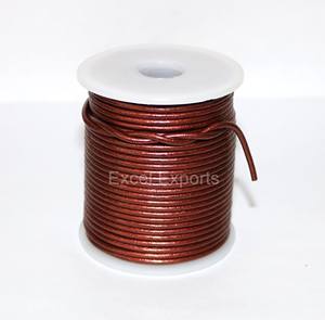 สายหนังอเนกประสงค์ขนาด5มม. พร้อมลวดประดับด้วยลูกปัดหลากสีสายหนังแฟนซีไข่มุกเครื่องประดับสำหรับเครื่องประดับแฟชั่น - Product Image 3