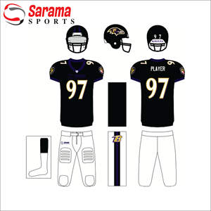 Uniformes de football américain Maillot de sergé respirant pour drapeau de football imprimé - Product Image 2