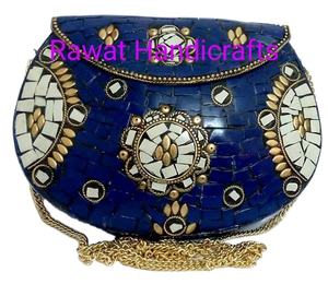 Fashionable <b>Indian</b> Design Mosaic Metal Clutch <b>Bag</b> / Metal Purse RH-WA017. by Rawat Handicrafts - Product Image 1
