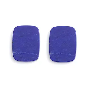 High Quality Affordable Price Natural Blue Lapis Lazuli 14mm Flat Rectangle Lapis Lazuli Gemstone Jewelry Making Loose Stones